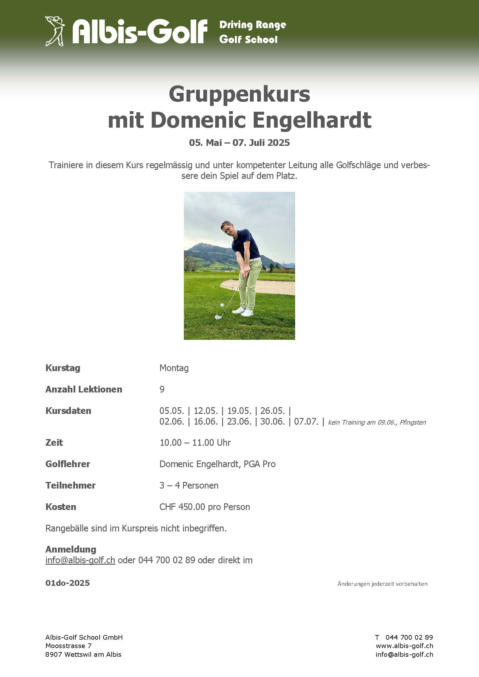 Gruppenkurs 01 Montag Domenic